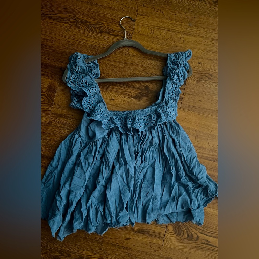 Altar’d State Flowey Blue top